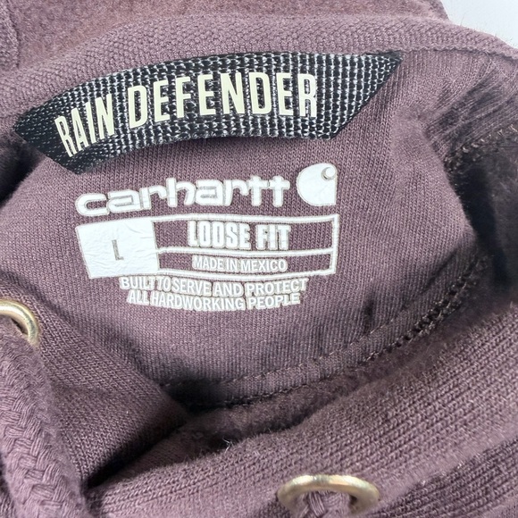Carhartt Mens Large Rain Defender Loose Fit Midweight LOGO Graphic Sweatshirt - Picture 3 of 4